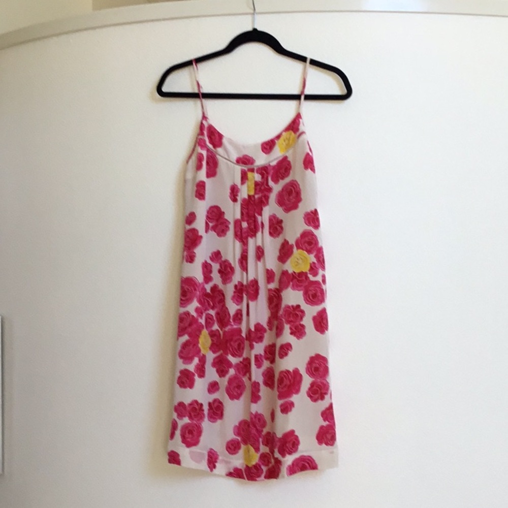 Anthro.  Moulinette Soeurs Silk Floral Slip Dress